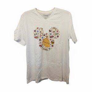 Disney White Tee with Colorful Mickey Princess Design